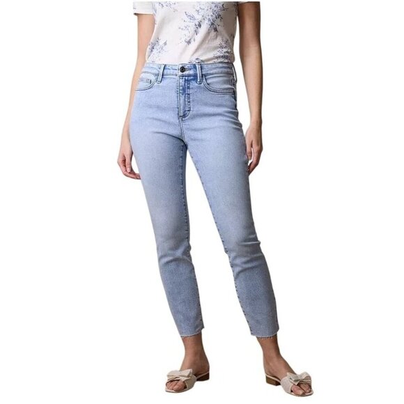 LC Lauren Conrad Womens High Rise Light Wash 5 Pocket Skinny Jeans Sz 16 New - Picture 1 of 6